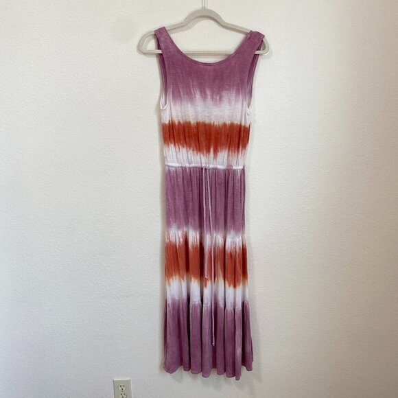 Knox Rose Sleeveless Orange Lilac Tie Dye Midi Dress XS - Picture 2 of 7
